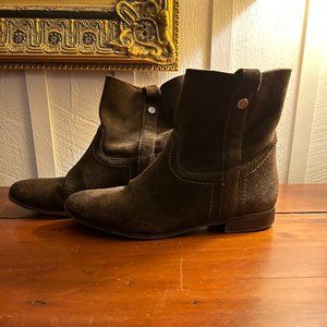 Frye & Co Sarah Shortie Ankle Booties Womens Size 7M Gray Soft Suede Size 8.5M